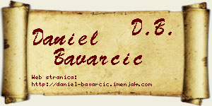 Daniel Bavarčić vizit kartica
